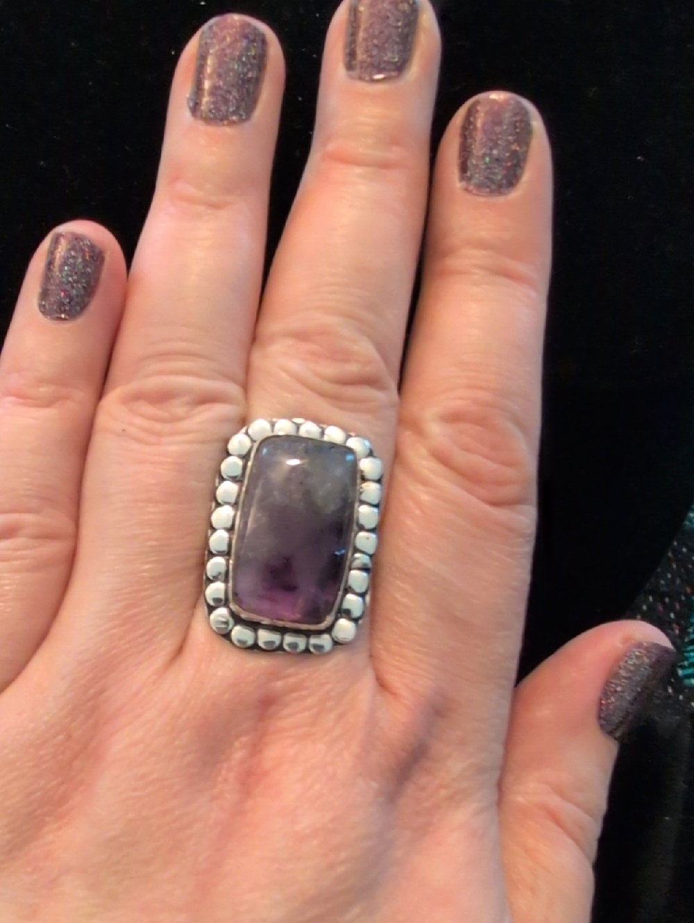 Rectangular Amethyst Ring - Picture 4 of 8